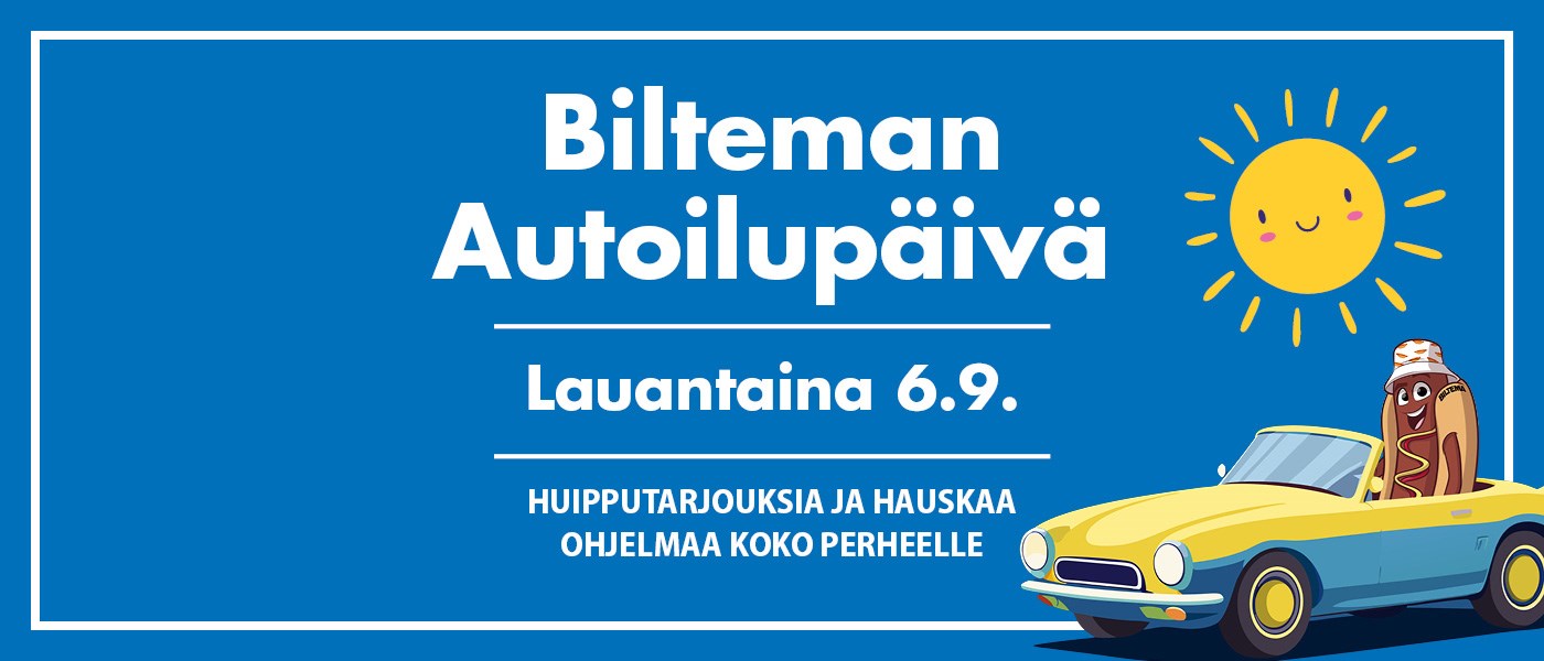 Kuvassa kerrotaan Autoilupäivä-tapahtumasta